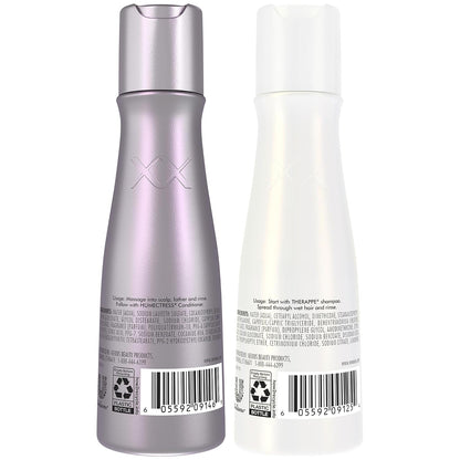 Nexxus Travel Shampoo and Conditioner, Therappe & Humectress, 3 Oz Ea | Ultimate Moisture Protein Treatment for Dry, Damaged Hair with Elastin Protein & Green Caviar | Hair Products for Women & Men