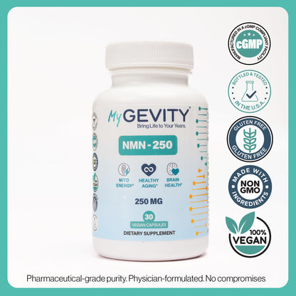 NMN 1000mg – 99%+ Pure, Stabilized & Third-Party Tested Nicotinamide Mononucleotide – NAD+ Booster for Energy & Healthy Aging – No Magnesium Stearate, Vegan, GMP Made in USA – 120 Capsules