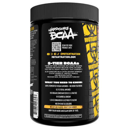 Mutant Hardcore BCAA - Pre, Intra or Post Workout – BCAA Next Level branched-Chain Amino Acids Supplement – Hydration + Recovery - 30 Serving - Blue Raspberry