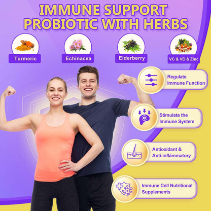 Probiotics for Women & Men Digestive Health，120 Billion CFUs, Prebiotics and Probiotics