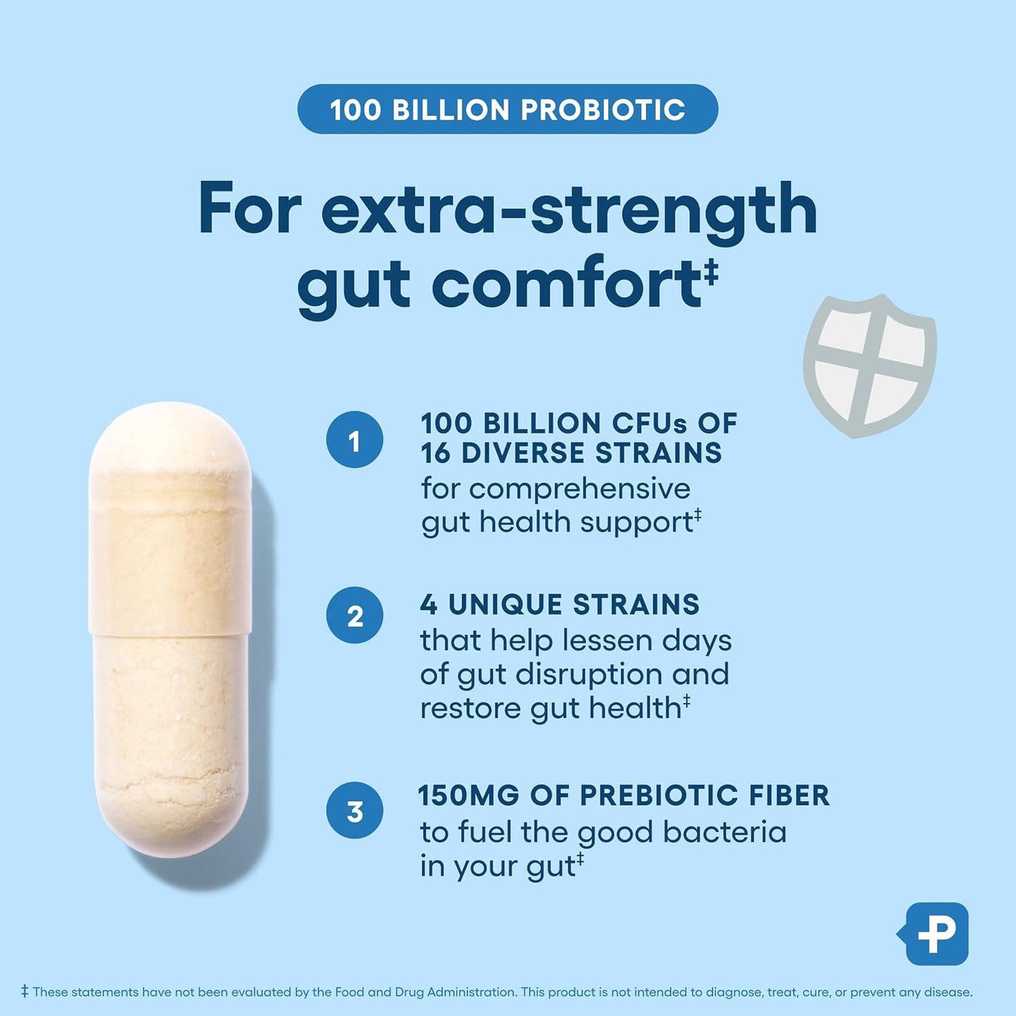 Physician's CHOICE 100 Billion Advanced Probiotic - 16 Strains + Organic Prebiotics - Digestive & Gut Health - Supports Occasional Constipation, Diarrhea, Gas & Bloating - Probiotics for Women & Men