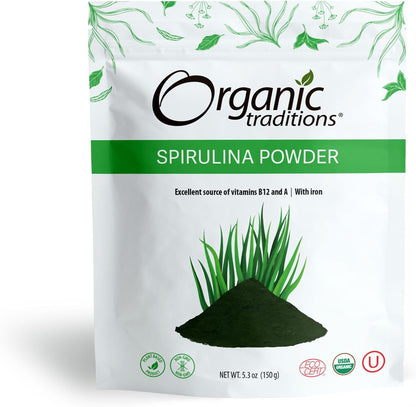 Organic Spirulina & Chlorella Superfood Powder, Vegan, Non-GMO