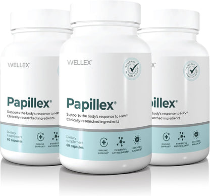 Papillex Dietary Supplement Tablets All Natural Immune Support - Immunity Defense - Best Immune System Booster - Organic 60 Capsules Bottle (3 Pack)