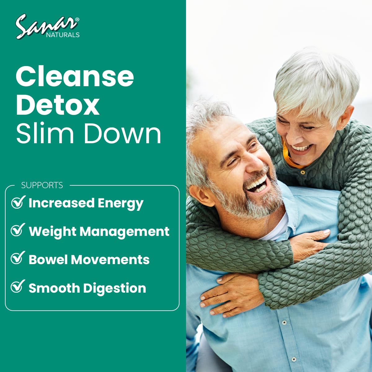 Sanar Naturals Colon Cleanser - Herbal Blend with Probiotics and Fibers - Digestive Health