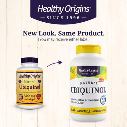 Healthy Origins Ubiquinol (Active Form of CoQ10), 300 mg - Activated Form of CoQ10