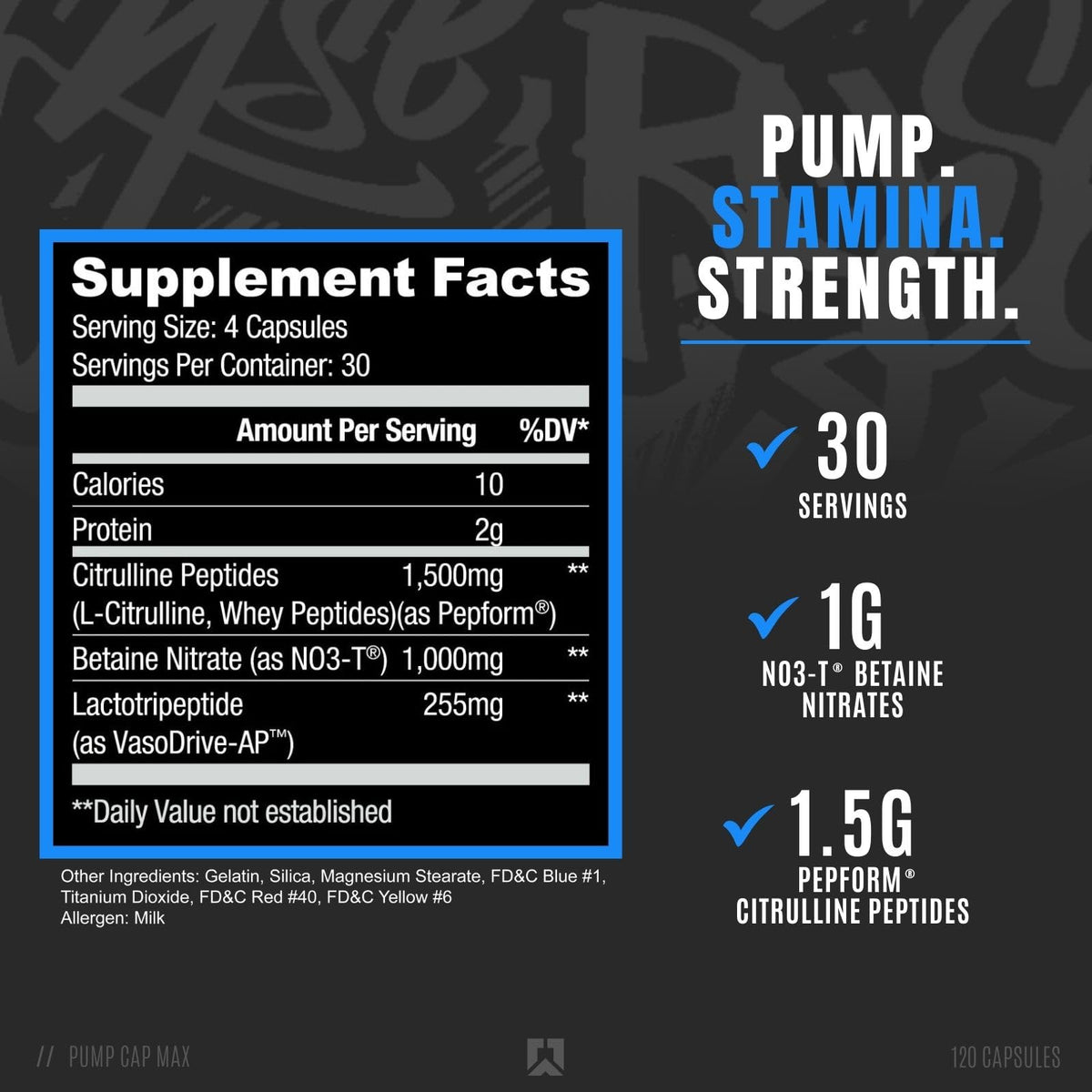 RYSE Up Supplements Project Blackout Pump Cap Max | Stimulant Free Pump Formula