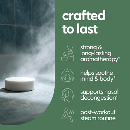 Eucalyptus Aromatherapy Shower Steamers, 14 Essential Oil Tablets by M3