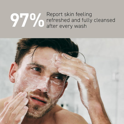 Brickell Men's Purifying Charcoal Face Wash for Men, Daily Facial Cleanser, With Charcoal, Vitamin E, and Hyaluronic Acid, 8 Ounce, Scented