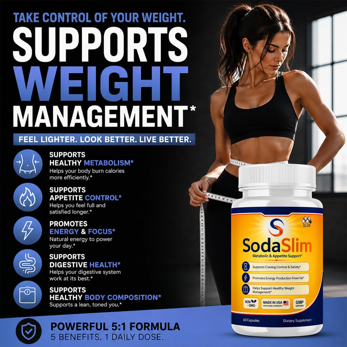 Sodaslim capsules for Weight Management Soda Slim Pills 2-Pack 120 Capsules