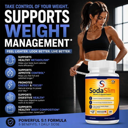 Sodaslim capsules for Weight Management Soda Slim Pills 2-Pack 120 Capsules
