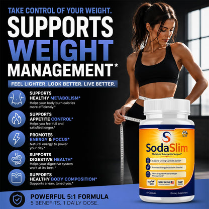 Sodaslim capsules for Weight Management Soda Slim Pills 2-Pack 120 Capsules