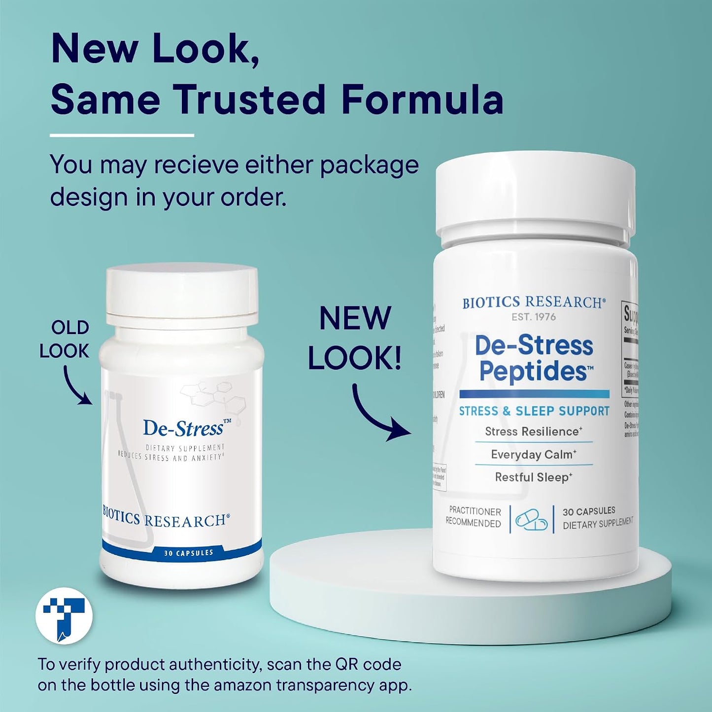 BIOTICS RESEARCH De-Stress Patented Nutrient Designed to Support Calmness, Healthy Sleep Habits, All-Natural Supports Mental Wellness & Calm. 30 Capsules