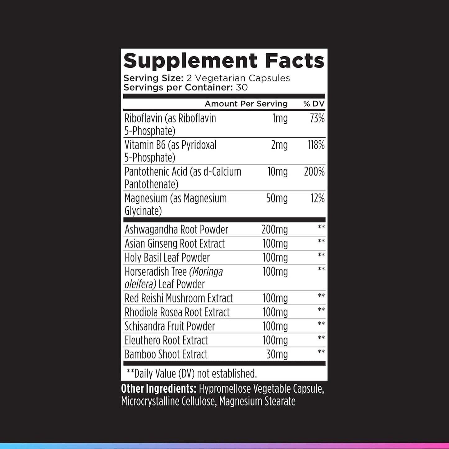 Livingood Daily Stress Support, 12-in-1 Supplement with Ashwagandha, Reishi Mushroom, Vitamin B6, Adaptogenic Herbs & Magnesium, Supports Mood & Calm, Gluten Free, Vegan, 60 Vegetarian Capsules