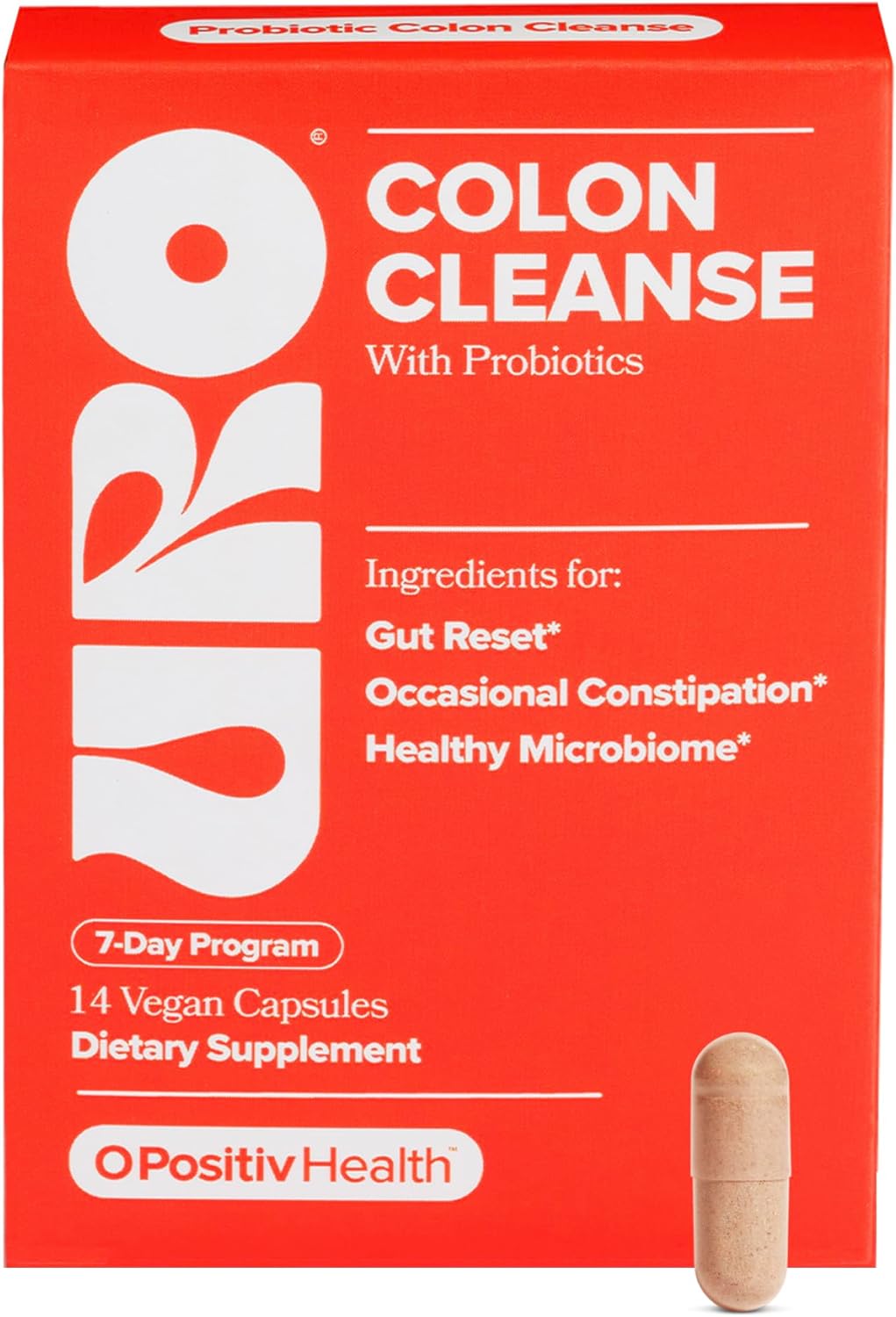 URO Colon Cleanse for Occassional Constipation with Probiotics– 14 Servings