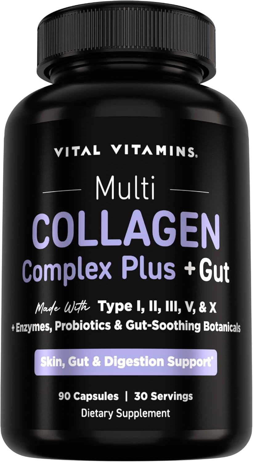 Vital Vitamins Women's Multivitamin 60 ct + Multi Collagen Complex Plus + Gut 90 ct