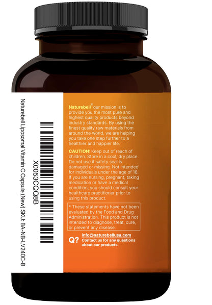 NatureBell Liposomal Vitamin C 2,000mg Per Serving, 240 Capsules | Fat-Soluble Vitamin C – Daily Vitamin Supplement for Men & Women – Non-GMO, Gluten Free