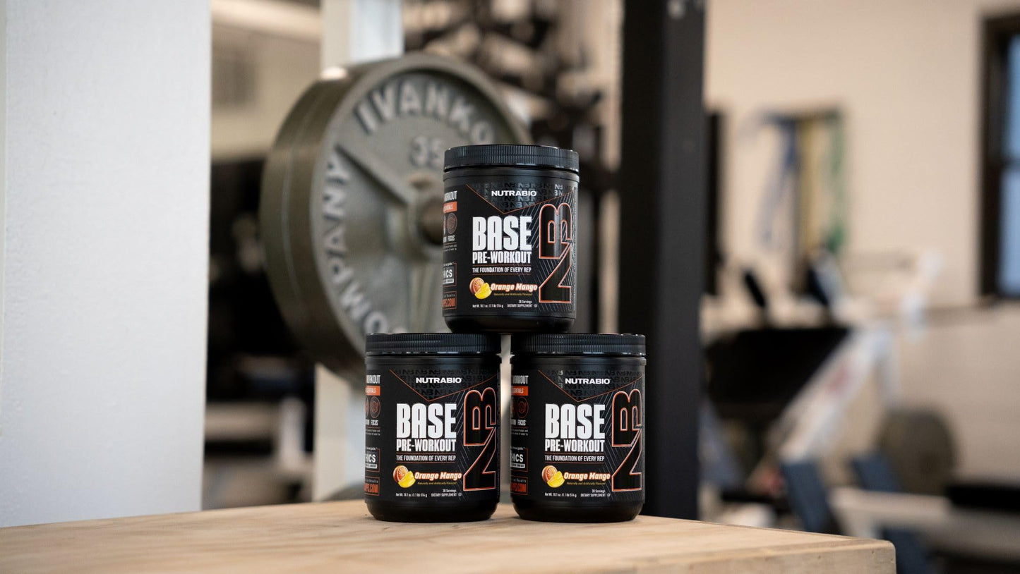 NutraBio Base Pre-Workout Powder 200mg Caffeine, Sustained Energy, Focus, Endurance, Pump, Sugar Free, Clean Preworkout for Men and Women - Beta Alanine, L-Tyrosine, 30 Servings - Lemon Lime