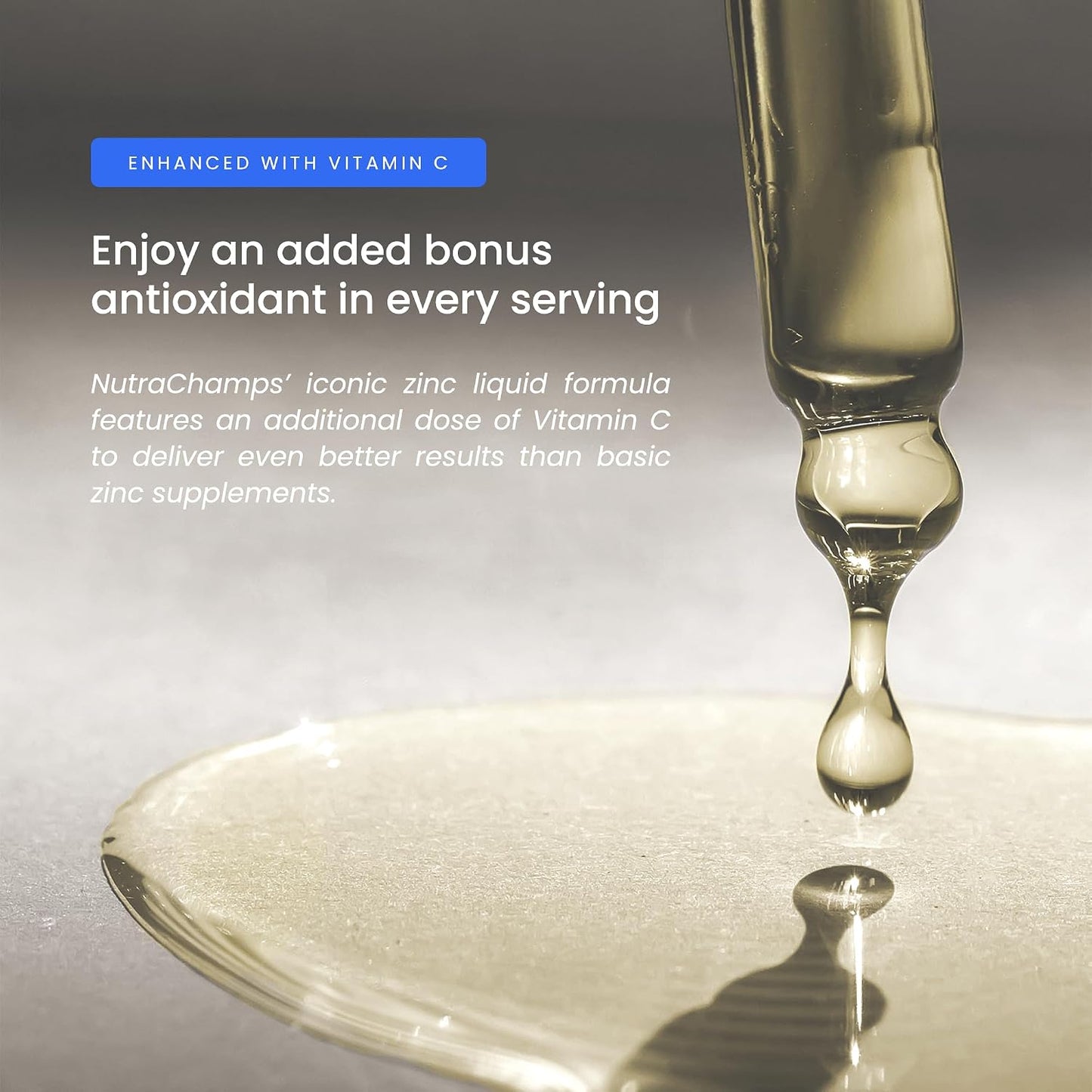 NutraChamps Liquid Zinc for Kids & Adults, Vegan, Pure Ionic Zinc Drops Enhanced with Vitamin C, Supplements for Immune Support, Sugar-Free Liquid 4 oz