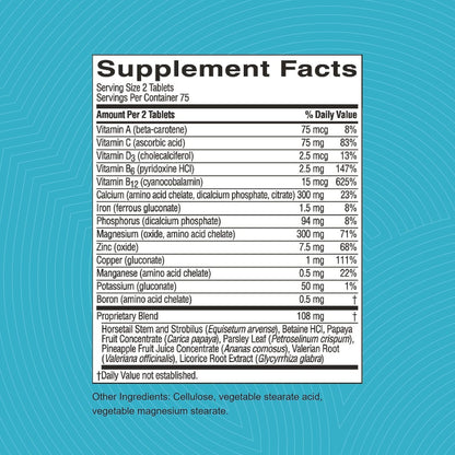 Nature's Sunshine Skeletal Strength, 150 Tablets | Bone Health Supplements for Women and Men with Calcium, Magnesium, Iron, Manganese, and Vitamin D, C, A, and B