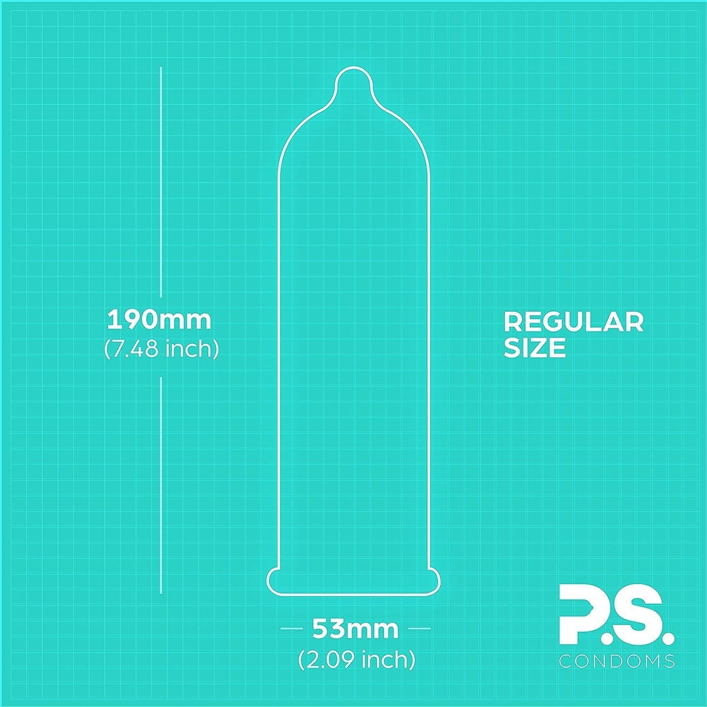 PS Condoms Exceptionally Thin Latex Condoms, Clean & Odorless, 12 Pack | Individually tested, 0.045 mm natural rubber, 40% thinner, lubricated, vegan, and free of PFAS, gluten, glycerin and parabens