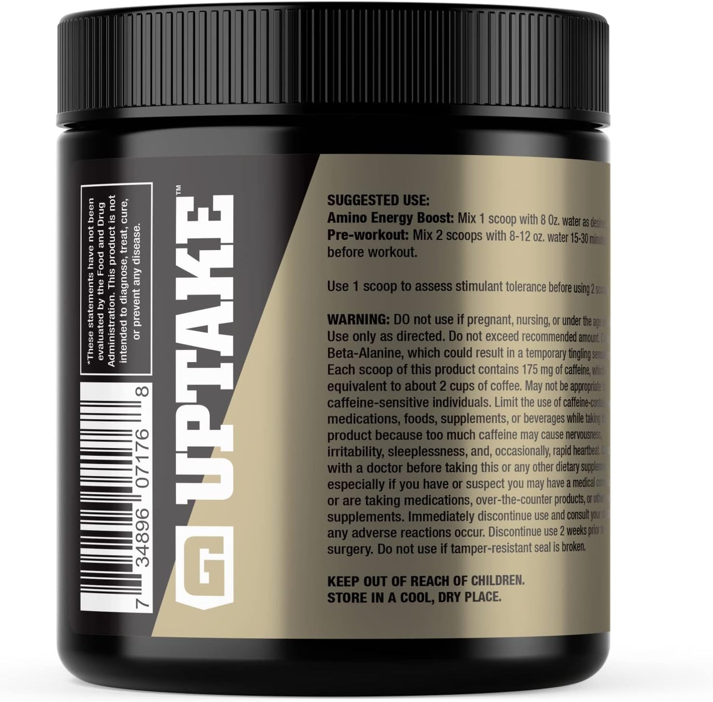 Elite GolElite Gold Amino Uptake, Green Apple, Amino Acid Supplement, Increase Energy, Support Muscle Recovery, Beta Alanine, L Citrulline, (30 Servings)