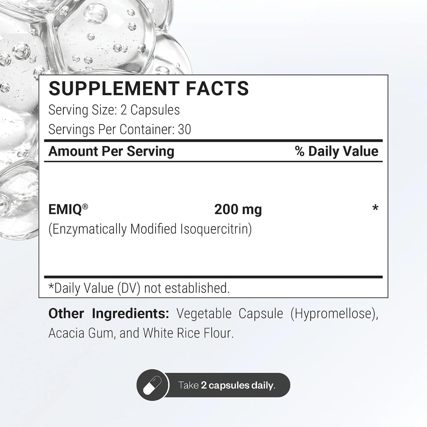 Supersmart - Alpha Glycosyl IsoQuercitrin 200mg per Day - Bioactive Quercetin EMIQ - Flavonoid Supplement | Non-GMO & Gluten Free - 60 Vegetarian Capsules