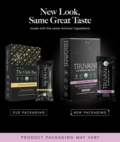 Truvani Plant Based Snack Bars | Variety | 12 Pack | Vegan | 5-8g Protein | USDA Organic and Vegan | Dairy, Soy, and Gluten Free | Individually Wrapped