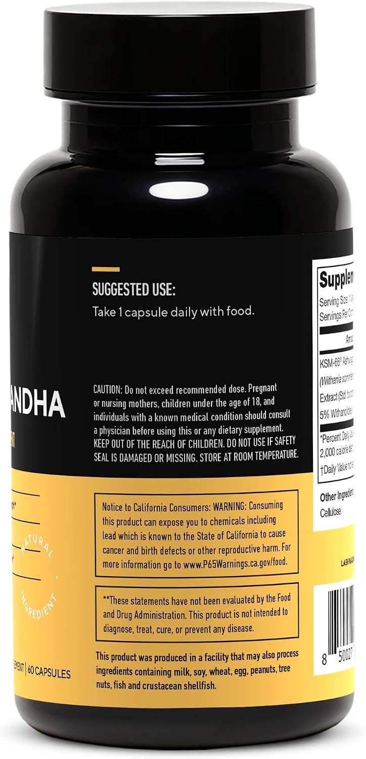 LEGION KSM-66® Ashwagandha Root Extract - Ashwagandha Root Powder Supplement to Improve Your Mood, Sleep & Athletic Performance - Extra Strength Ashwagandha Root Extract (60 Servings)