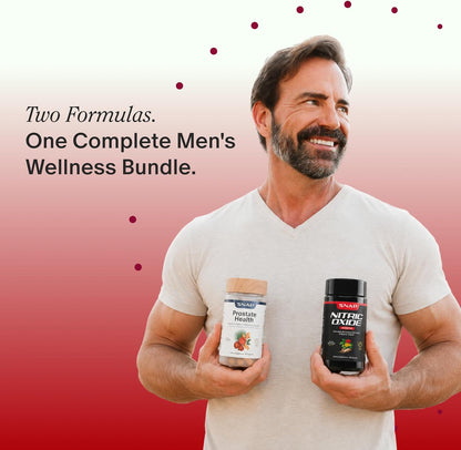 Snap Supplements Prostate Health + Nitric Oxide Booster Bundle, 90+60 Caps | Stinging Nettle, Saw Palmetto for Men, Prostate Support Supplement, Nitric Oxide Supplements for Men, L-Arginine L-Citrulline