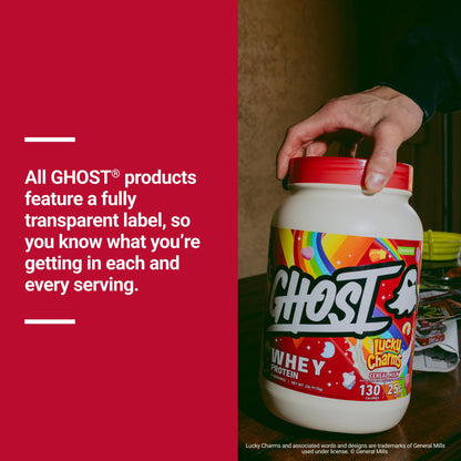 GHOST Whey Protein Powder, Cinnabon - 2LB, 25G of Protein - Cinnamon Roll Flavored Isolate, Concentrate & Hydrolyzed Whey Protein Blend - Post Workout Shakes - Soy & Gluten Free