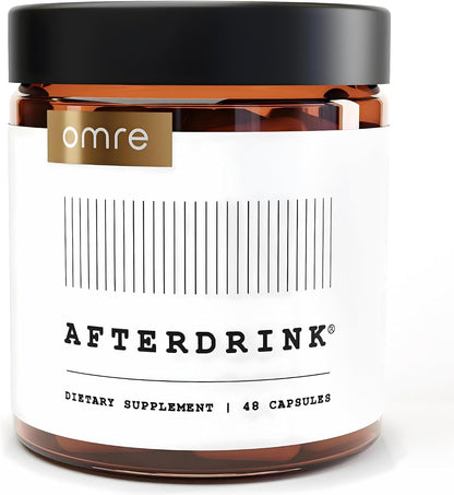 AfterDrink Restore Pills with Milk Thistle, DHM, Vitamin B, Ginger & Herbal Extracts - Pre & Post Drinking Supplement with Liver Support for Better Mornings - Made in USA (48 Caps)
