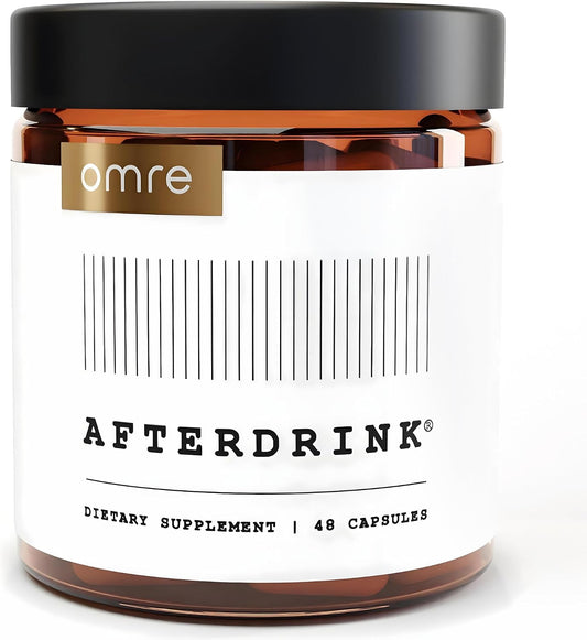 AfterDrink Restore Pills with Milk Thistle, DHM, Vitamin B, Ginger & Herbal Extracts - Pre & Post Drinking Supplement with Liver Support for Better Mornings - Made in USA (48 Caps)