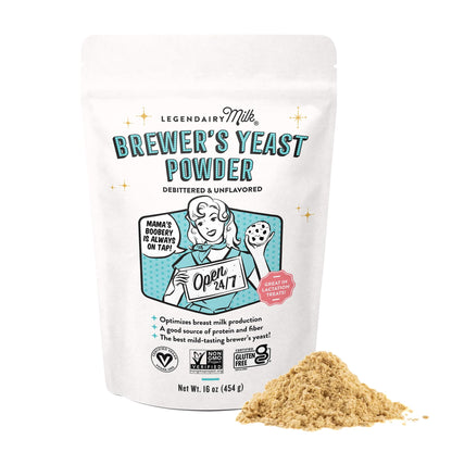 Legendairy Milk Brewer's Yeast Powder for Lactation Cookies (16oz) - Increase Breast Milk 