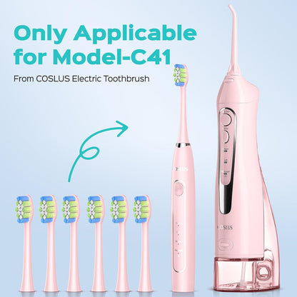 COSLUS Electric Toothbrush Replacement Heads, Pink