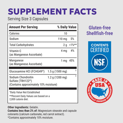 Nutramax Cosamin DS Joint Supplement, Glucosamine Chondroitin, 210 Capsules | Clinically Proven in Published Studies, Trademarked Glucosamine and Chondroitin for Joint Support, Third Party Tested