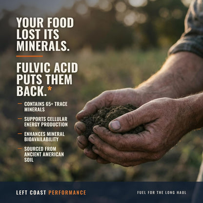 Minerals for Men with Fulvic Acid Complex, 60 Count | Fulvic Minerals, Boron, Zinc & Magnesium - Supports Men's Health & Vitality - USA Sourced Minerals, 3rd Party Tested