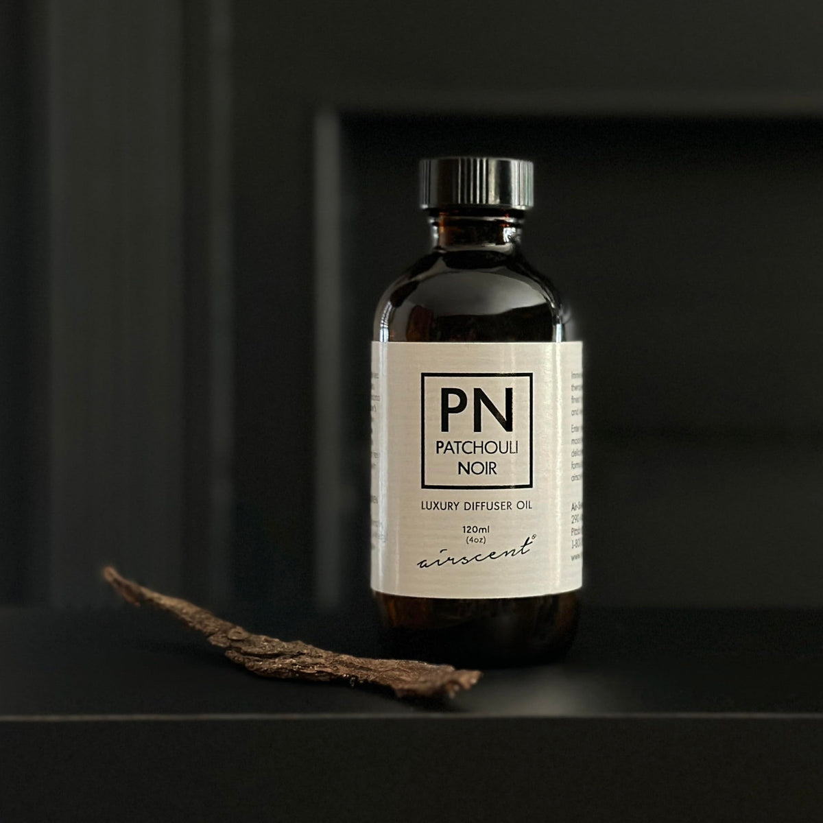Patchouli Noir Diﬀuser Oil - Air-Scent Aroma and Essential Oil Blend - 120 Milliliter (4 ﬂ oz) Bottle