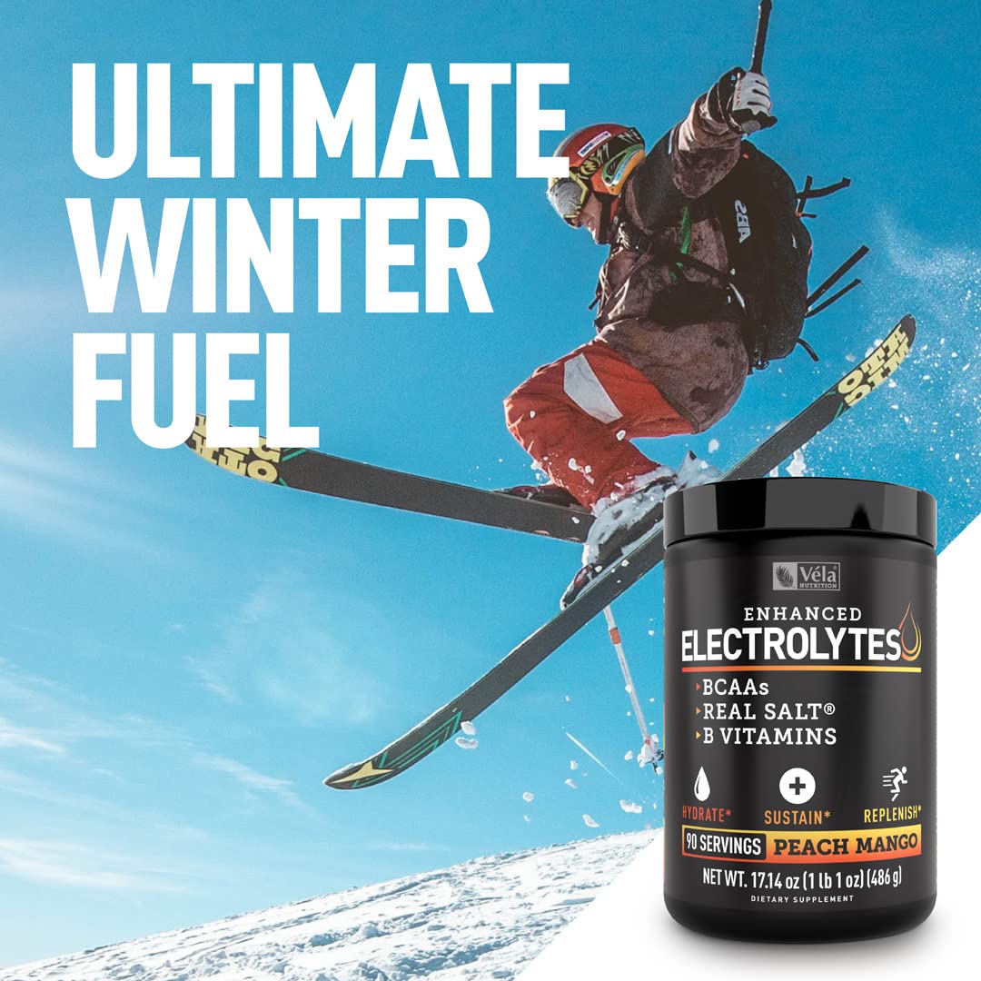 Enhanced Electrolyte Powder (Peach Mango | 90ct.) + BCAA, B-Vitamins & Real Salt