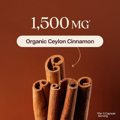 Ceylon Cinnamon Capsules 1500MG, 75 Servings, Powerful Antioxidant Activity | True Sri Lankan Ceylon Cinnamon Supplements, Daily Nutritional Balance Support, Vegan & Non-GMO, 225 Capsules (75 Day Supply)