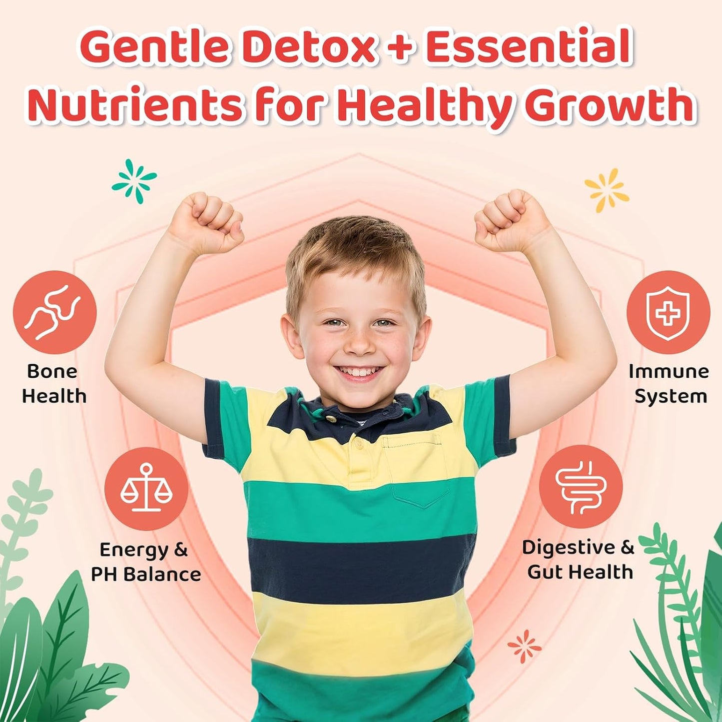 Zeolite Detox for Kids & Adults, Zeolite Detox Gummies with L-Glutamine, Chlorella, Milk Thistle, Zinc, Prebiotics for Gut Support, Liver Detox Cleanse, Immune, Energy, Mixed Berry Flavor, 60 Gummies