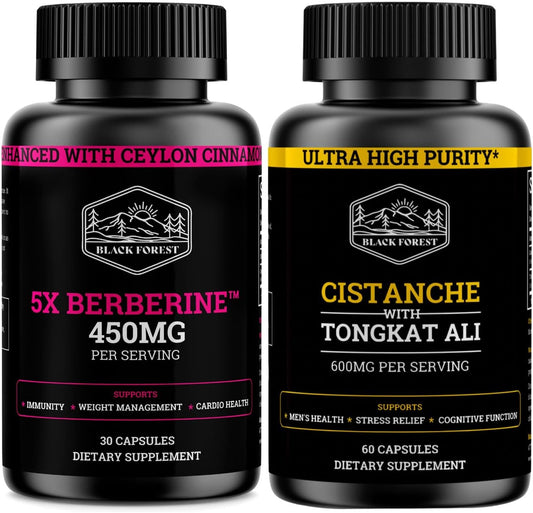 Black Forest Supplements (Value Pack): 1X Cistanche Tubulosa & 1X Berberine