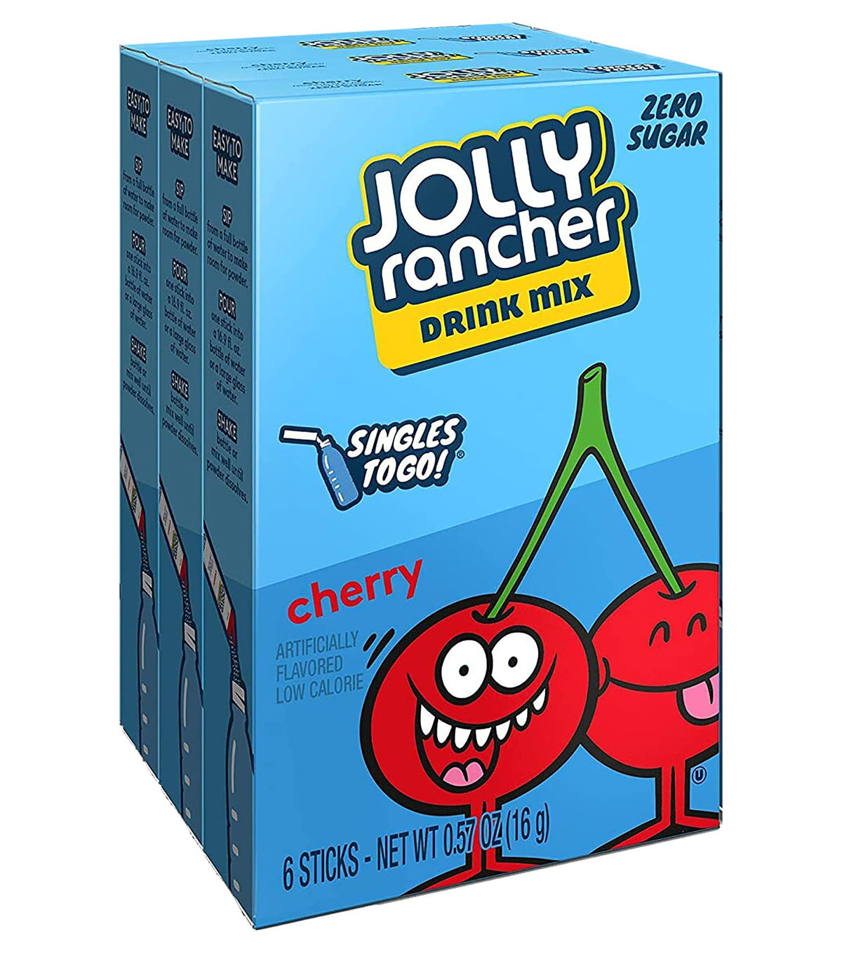 Jolly Rancher WATERMELON Singles to Go (4 Boxes of 6 Packets Each Box)