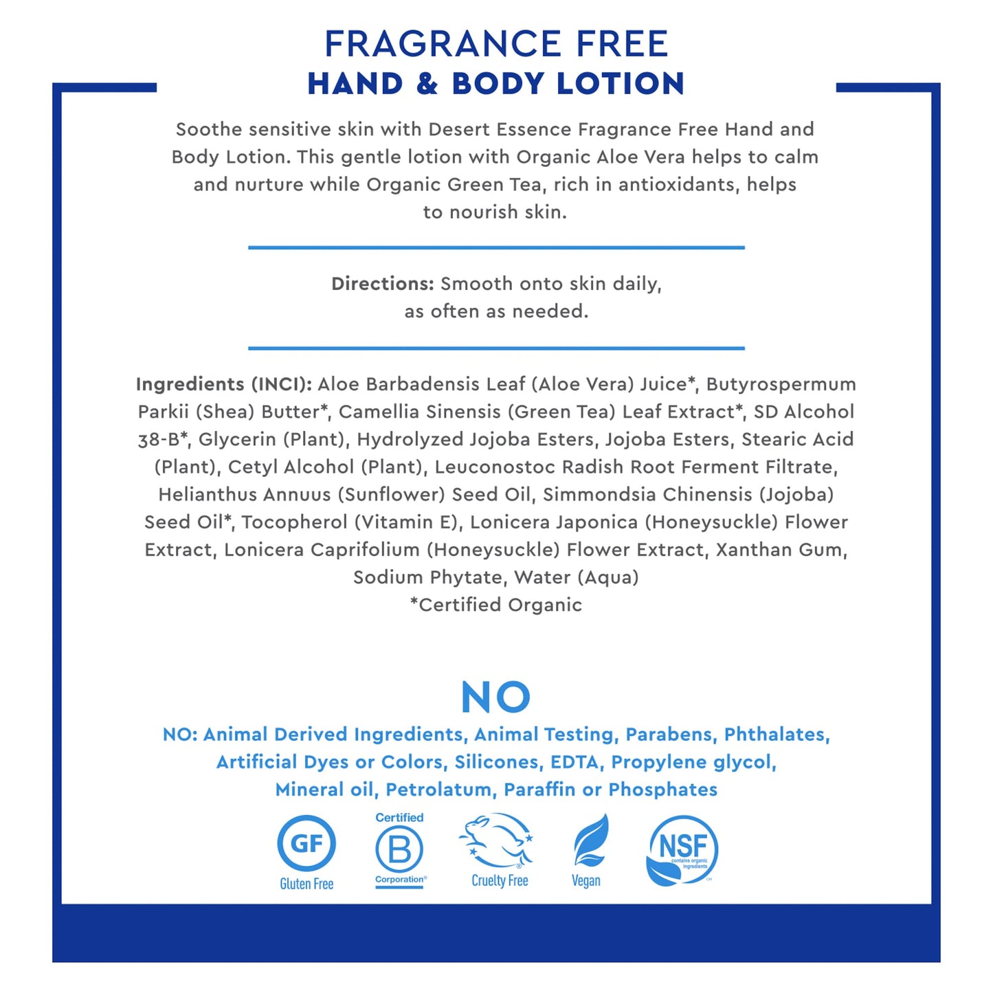 Desert Essence Organic Coconut Hand and Body Lotion 8 fl. oz.