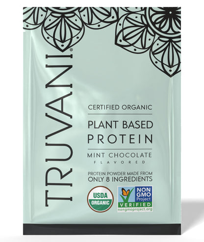Truvani Organic Plant Based Protein Powder | Vanilla | 1 Serving | Vegan | 20g Pea Protein | Keto | Gluten & Dairy Free | Low Carb | No Added Sugar