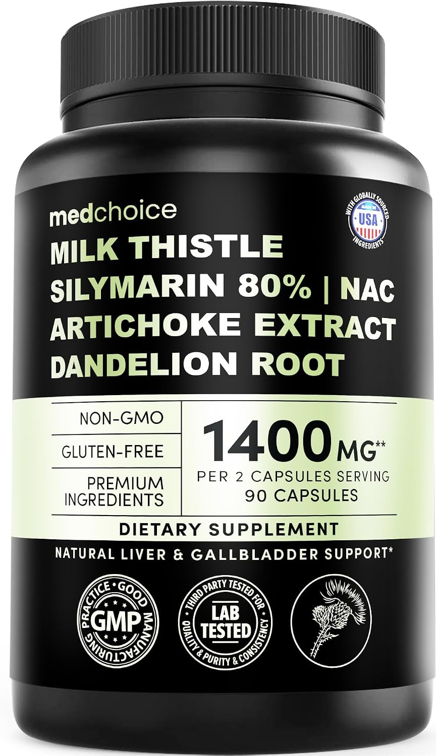 MEDCHOICE Milk Thistle Liver Support Supplement with NAC & Artichoke, 90ct