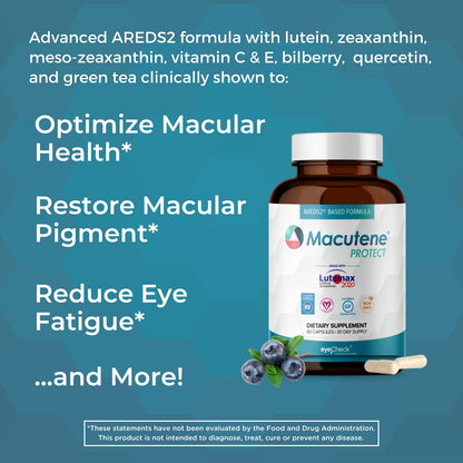 Natural Eye Health Vitamins with Bilberry Zeaxanthin Lutein - Macular Supp
