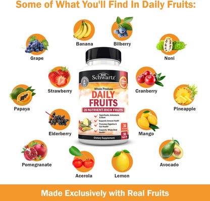 Daily Fruits and Vegetables Supplement - Super Fruit and Veggies Capsules