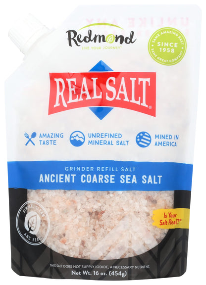 REDMOND Real Sea Salt - Natural Unrefined Gluten Free Fine, 26 Ounce Pouch (1 Pack)