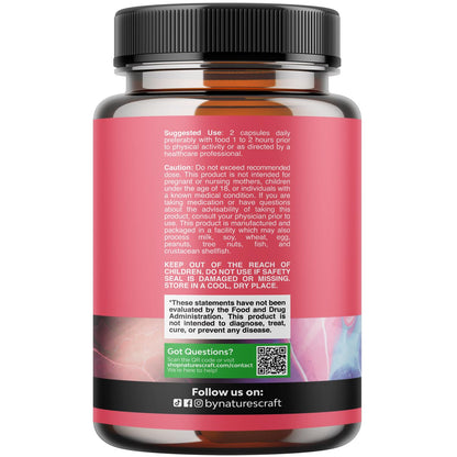 G-Curve Butt and Breast Growth Capsules - Horny Goat Weed Muira Puama & Maca Root for Butt Growth Support - Advanced Herbal Formula - Supports Bigger Butt & Bigger Breast - Easy to Swallow - 60 Count
