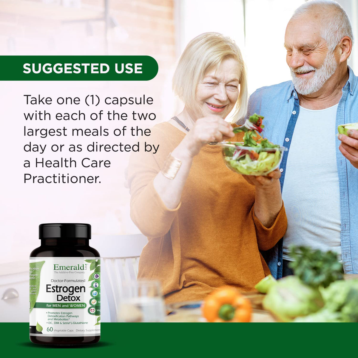 Emerald Labs Estrogen Detox - Dietary Supplement with I3C, DIM, and Setria Glutathione